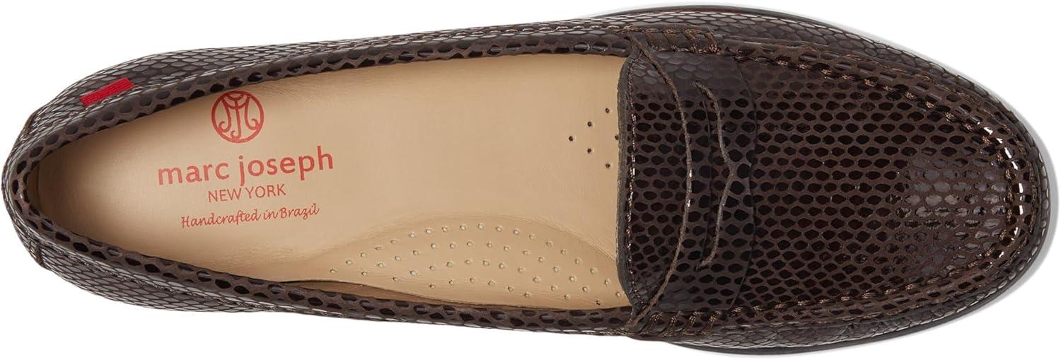 imageWomens Genuine Leather Comfort Slip on Penny LoafersHickory Snake