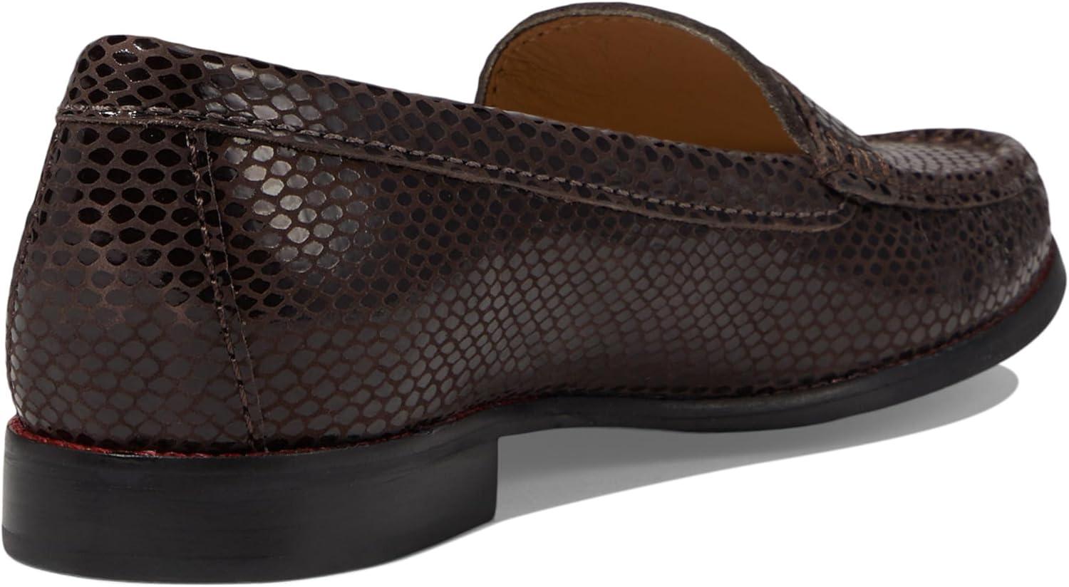 imageWomens Genuine Leather Comfort Slip on Penny LoafersHickory Snake