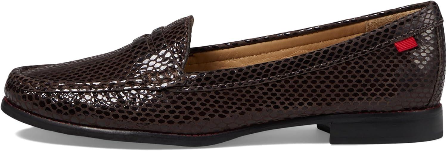 imageWomens Genuine Leather Comfort Slip on Penny LoafersHickory Snake