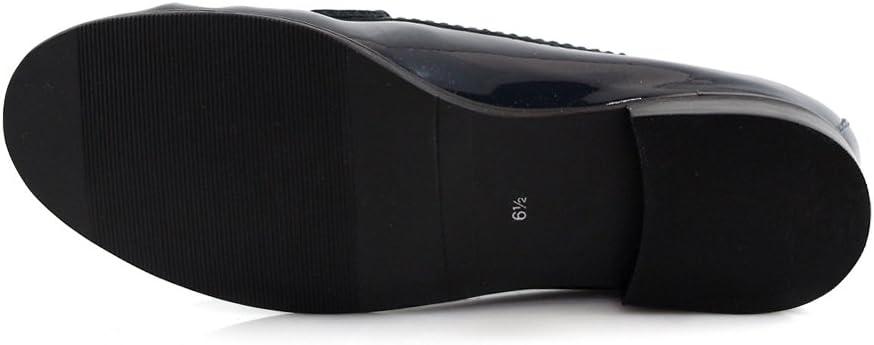 imageWomens Genuine Leather Comfort Slip on Penny LoafersNavy Patent