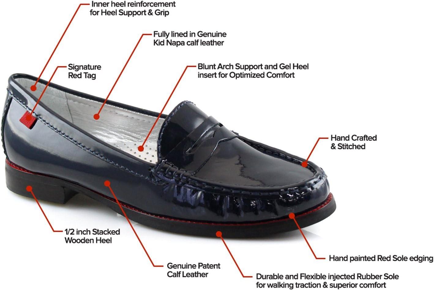 imageWomens Genuine Leather Comfort Slip on Penny LoafersNavy Patent