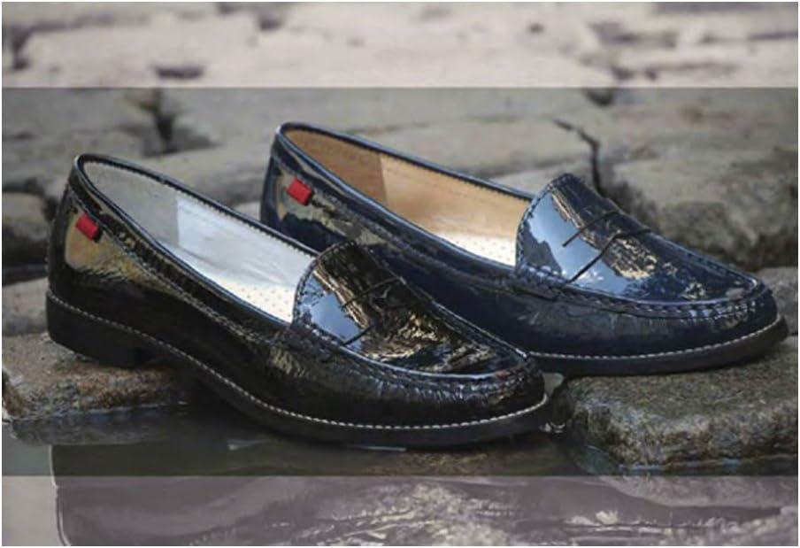 imageWomens Genuine Leather Comfort Slip on Penny LoafersNavy Patent