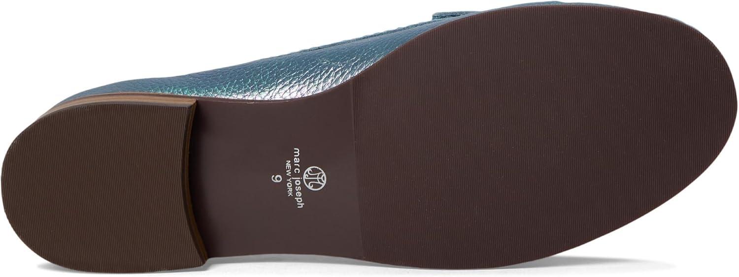 imageWomens Genuine Leather Comfort Slip on Penny LoafersOcean Prism Grainy