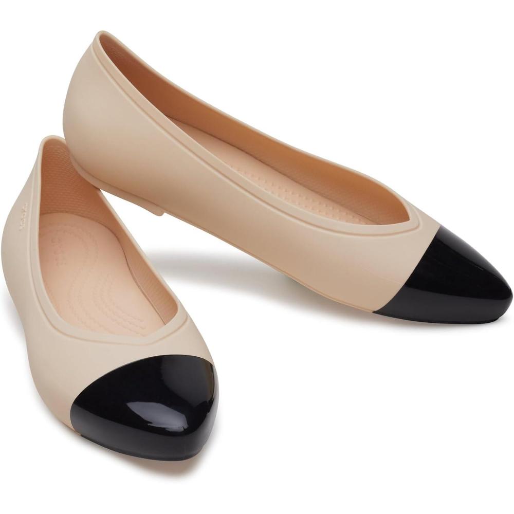 imageCrocs Womens Brooklyn Pointed FlatShitake Dipped