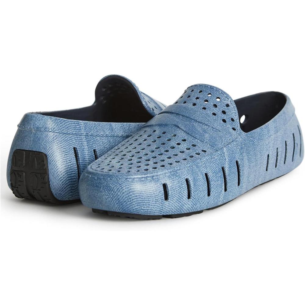 imageFloafers Mens Country Club Driver PrintBlue Denim