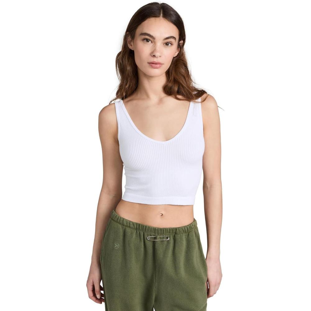 imageFree People Womens Solid Rib BramiWhite