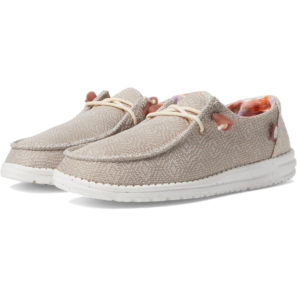 imageHey Dude Womens Lily Multiple Colors  Womens Shoes  Womens Lace Up Loafers  Comfortable ampamp LightWeightDesert Taupe