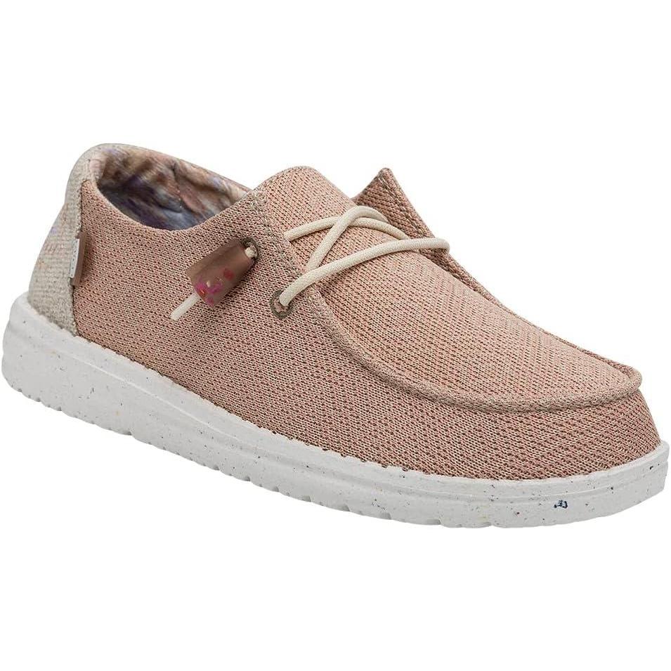 imageHey Dude Womens Lily Multiple Colors  Womens Shoes  Womens Lace Up Loafers  Comfortable ampamp LightWeightPink Salt