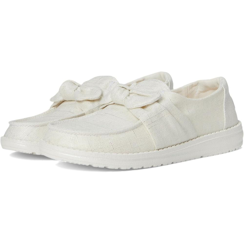 imageHey Dude Womens Wendy Bow Shimmer LoaferMetallic Silver