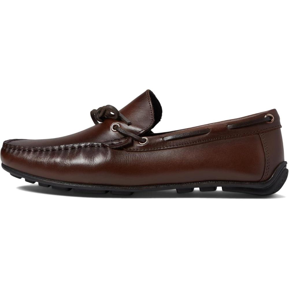 imageMens Genuine Leather Casual Slip on TieBow LoafersBrown Napa