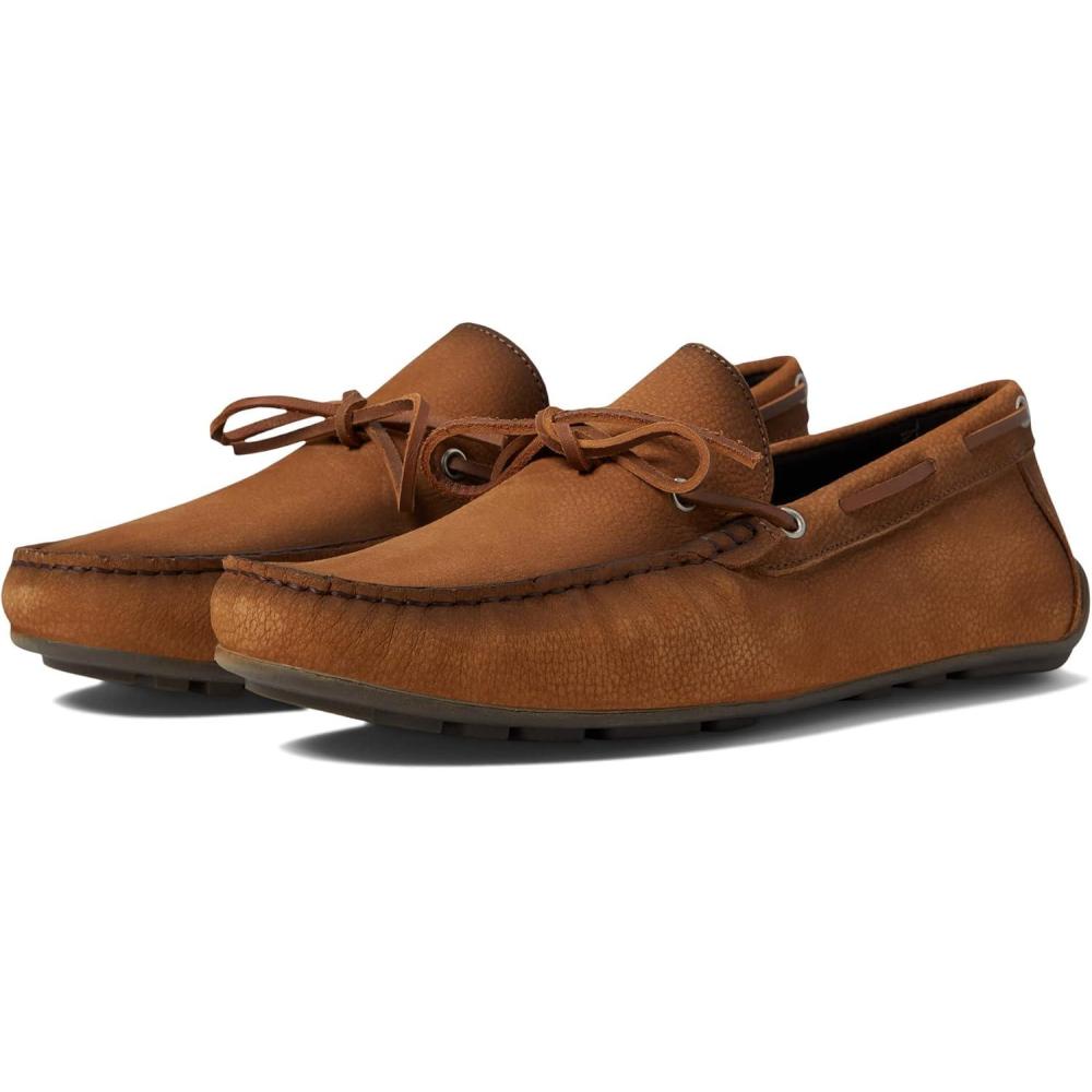 imageMens Genuine Leather Casual Slip on TieBow LoafersHavana Nubuck Grainy