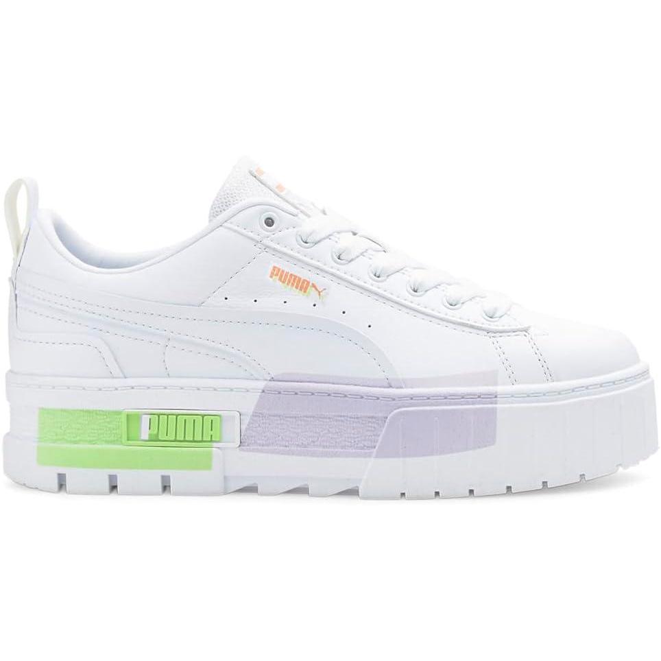 imagePUMA Womens Mayze Classic Platform Sneakers Shoes Casual  WhiteGreen