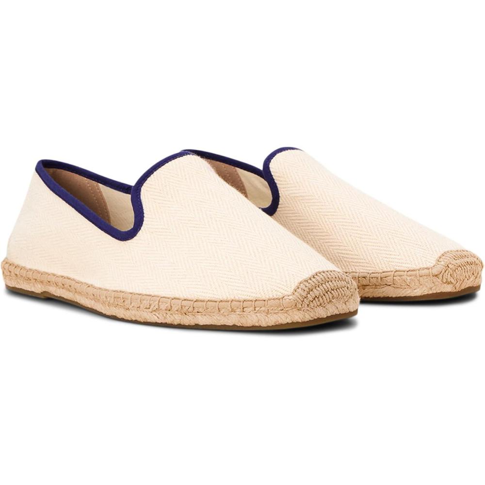 imageSoludos Mens Smoking Slipper EspadrillesIvoryDark Blue