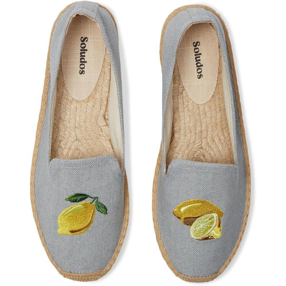 imageSoludos Womens Smoking Slipper Espadrille LoaferDolphin Blue