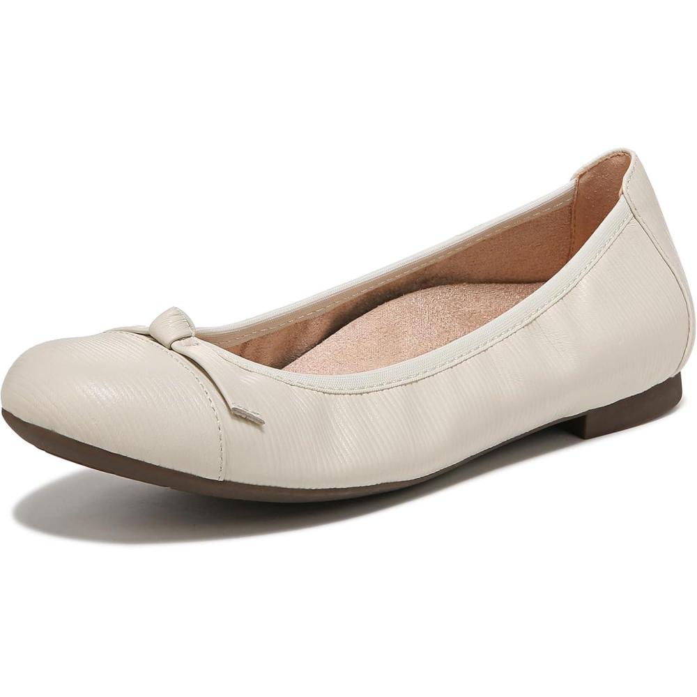 imageVionic Womens Amorie Skimmers Ballet FlatCream Wavy