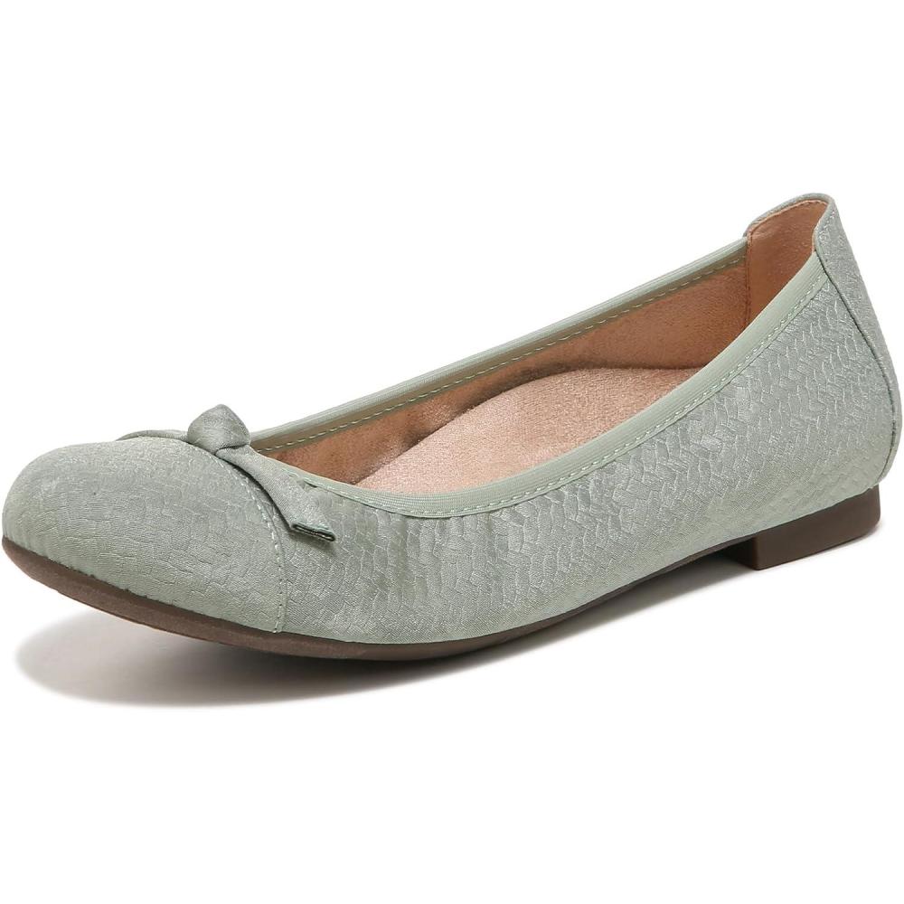 imageVionic Womens Amorie Skimmers Ballet FlatSage Velvet