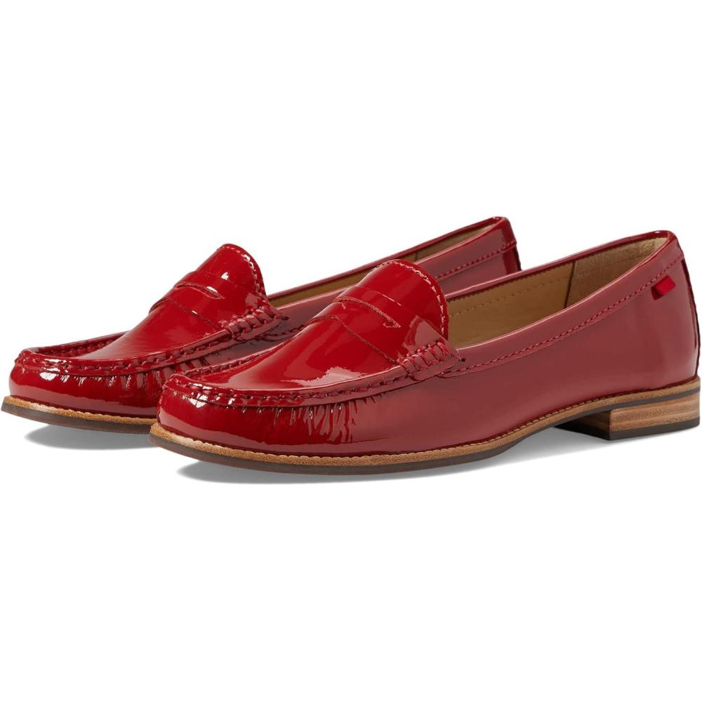 imageWomens Genuine Leather Comfort Slip on Penny LoafersCampari Patent