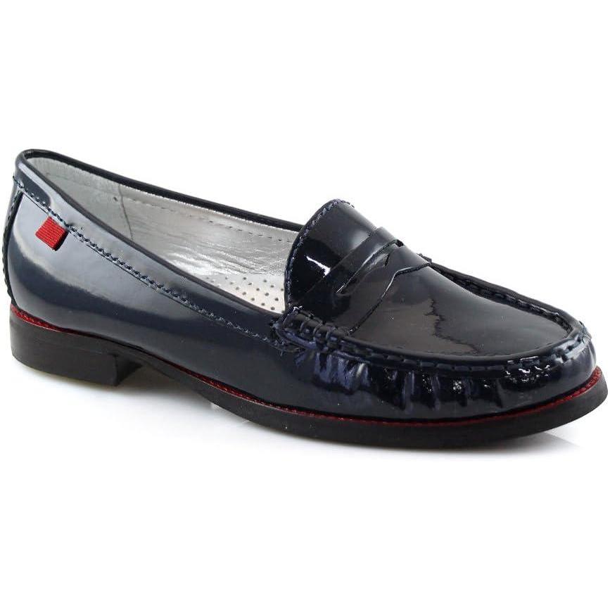 imageWomens Genuine Leather Comfort Slip on Penny LoafersNavy Patent
