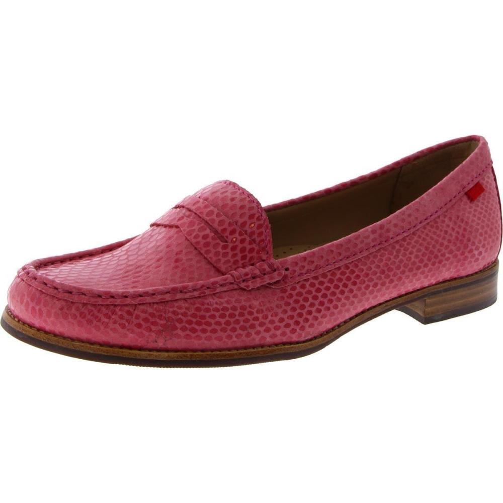 imageWomens Genuine Leather Comfort Slip on Penny LoafersPink Snake
