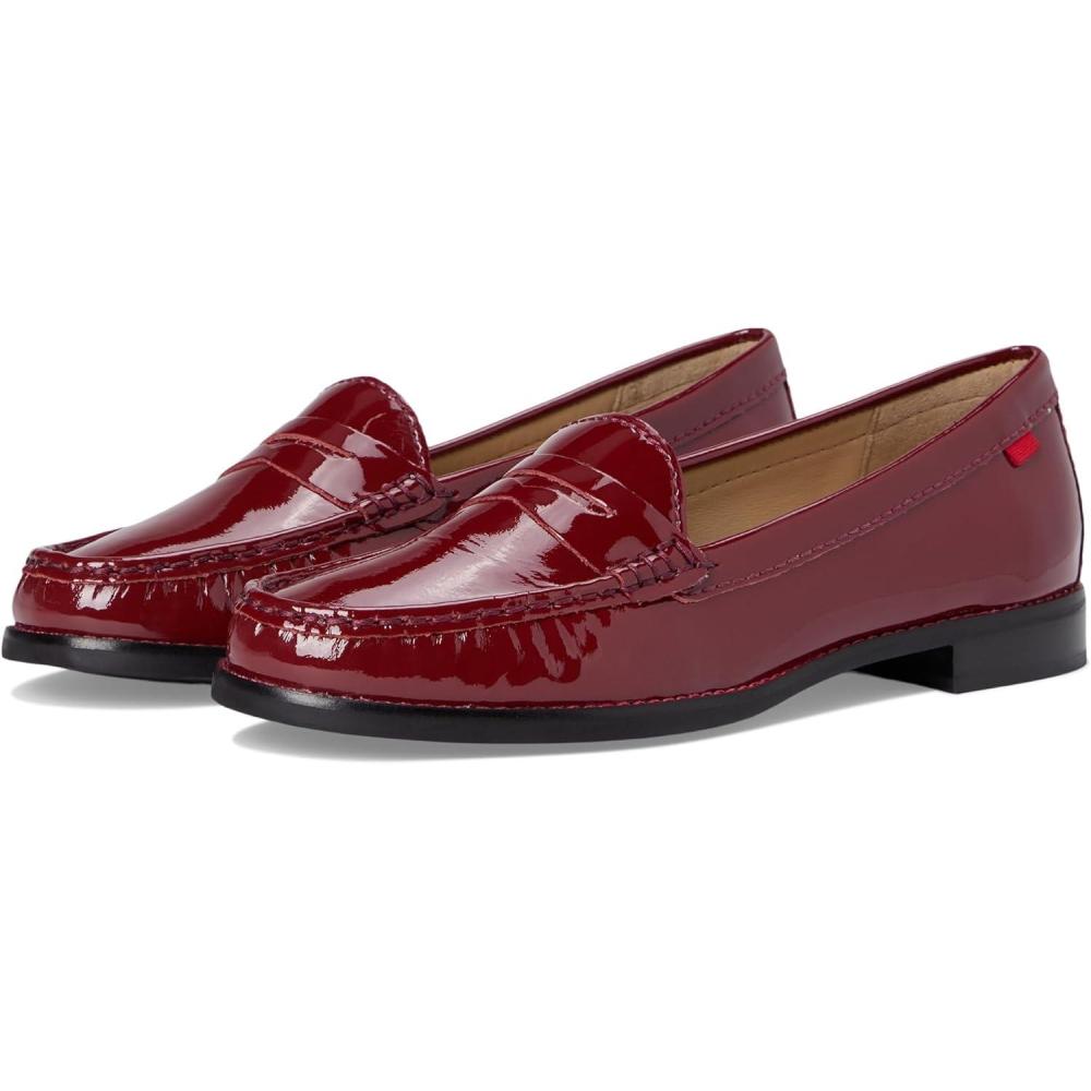 imageWomens Genuine Leather Comfort Slip on Penny LoafersRosso Soft Patent