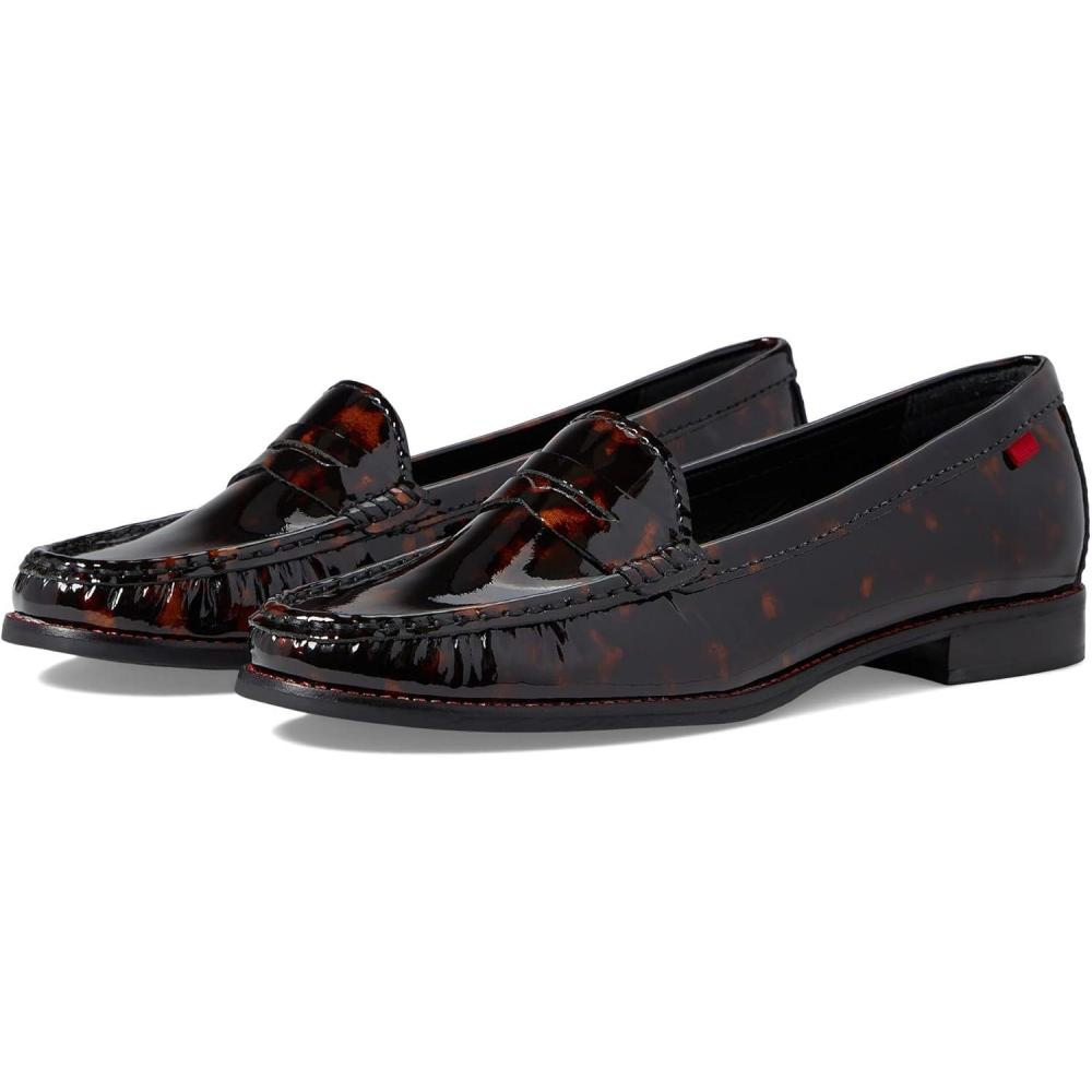 imageWomens Genuine Leather Comfort Slip on Penny LoafersTortoise Patent