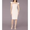 Calvin Klein Flutter Sleeve Square Neck Sheath(Petal)