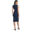 Calvin Klein Women’s Scuba Crepe SLV Knot Sheath(Indigo)