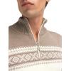 Dale of Norway Dalestolen Men’s Sweater – Merino Wool Mock Neck Sweater for Men – Quarter Zip Pullover -High Neck Ski Sweater(Mountainstone Offwhite)