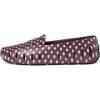 Floafers Women’s Posh Driver Print Boat Shoe(Burgundy Dots/Black)