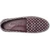 Floafers Women’s Posh Driver Print Boat Shoe(Burgundy Dots/Black)