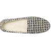 Floafers Women’s Posh Driver Print Boat Shoe(Cream Black Houndstooth)