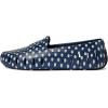 Floafers Women’s Posh Driver Print Boat Shoe(Navy Dots/Black)