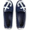 Floafers Women’s Posh Driver Print Boat Shoe(Navy/White Anchor)