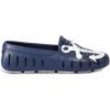 Floafers Women’s Posh Driver Print Boat Shoe(Navy/White Anchor)