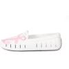 Floafers Women’s Posh Driver Print Boat Shoe(White/Rose Quartz Anchor)
