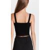 Free People Womens Solid Rib Brami(Black)