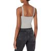 Free People Womens Solid Rib Brami(Heather Grey)