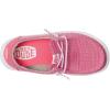 HEYDUDE Wendy Sport Mesh Loafers for Kids Girls – Textile Upper – Two-Eyelet Lace Closure – Slip-on Style(Pink)