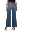 KUT from the Kloth Meg High-Rise Fab Ab Wide Leg Raw Hem(Family)