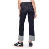 KUT from the Kloth Womens Fay High-Rise Fab Ab Straight Leg-roll Up Raw Hem(Kindled)