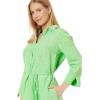 Lilly Pulitzer Pilar Tunic Linen Dress(Gecko Green/Resort White)
