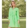 Lilly Pulitzer Pilar Tunic Linen Dress(Gecko Green/Resort White)