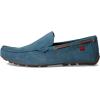 Men’s Genuine Leather Casual Slip On Venetian Loafers(Atlantic Blue Suede)