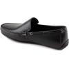 Men’s Genuine Leather Casual Slip On Venetian Loafers(Black Napa)