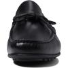 Men’s Genuine Leather Casual Slip on Tie-Bow Loafers(Black Napa)