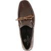 Men’s Genuine Leather Casual Slip on Tie-Bow Loafers(Brown Grainy)