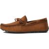 Men’s Genuine Leather Casual Slip on Tie-Bow Loafers(Havana Nubuck Grainy)