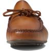 Men’s Genuine Leather Casual Slip on Tie-Bow Loafers(Tan Napa)