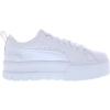 PUMA Womens Mayze Classic Platform Sneakers Shoes Casual – White(Puma White/Clear White)
