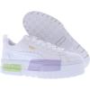 PUMA Womens Mayze Classic Platform Sneakers Shoes Casual – White(Puma White/Clear White)